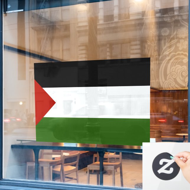 52" x 37.56" Palestine Flag Window Cling  (Cafe Window)