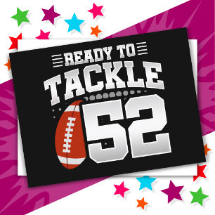 52 Year Old Tackle Football Party 52nd Birthday Postcard