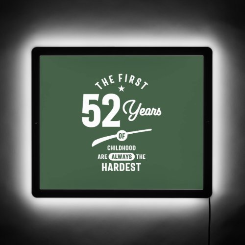 52 Years Old Gift  52nd Birthday Gift Ideas   LED Sign