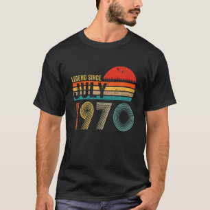 52 Years Old Retro Birthday Gifts Legend Since Jul T-Shirt