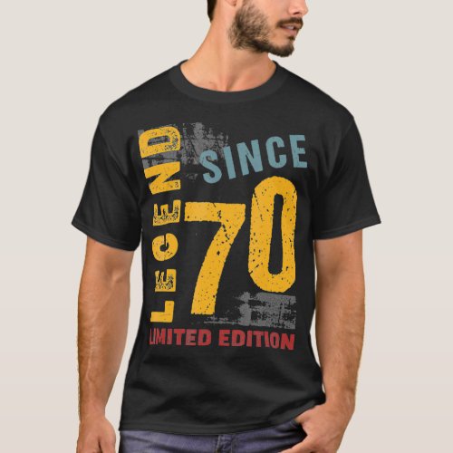 52 Years Old Vintage 1970 52th Birthday Decoration T_Shirt