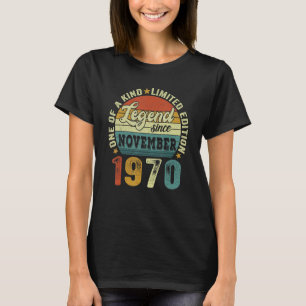 52nd Birthday 52 Years Old Boy Legend Since Novemb T-Shirt