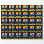 [ Thumbnail: 52nd Birthday: Bold, Fun, Simple, Rainbow 52 Wrapping Paper ]