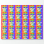 [ Thumbnail: 52nd Birthday: Colorful, Fun Rainbow Pattern # 52 Wrapping Paper ]