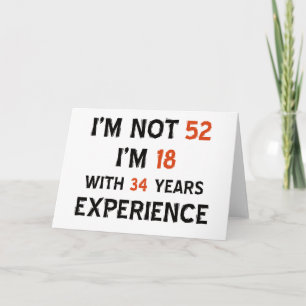 52nd birthday designs card