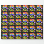 [ Thumbnail: 52nd Birthday: Fun Fireworks, Rainbow Look # “52” Wrapping Paper ]