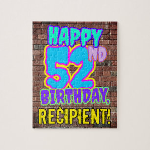 52nd Birthday ~ Fun, Urban Graffiti Inspired Look Jigsaw Puzzle