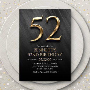 52nd Birthday Invitation