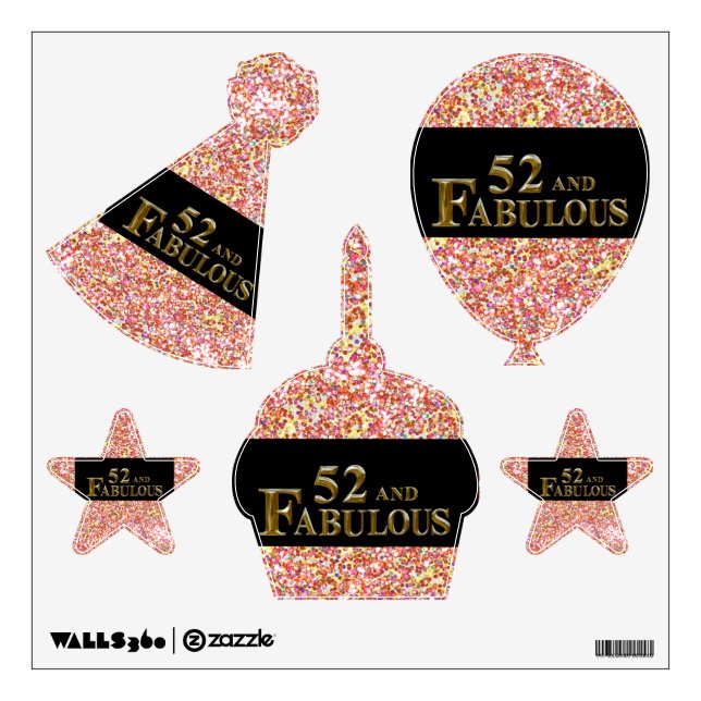 52nd Birthday  Wall Decal (Front)
