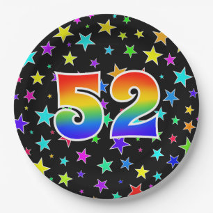 52nd Event: Bold, Fun, Colorful Rainbow 52 Paper Plates