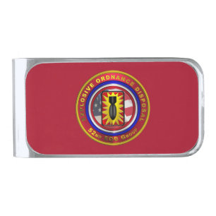 52nd Explosive Ordnance Disposal Group Silver Finish Money Clip