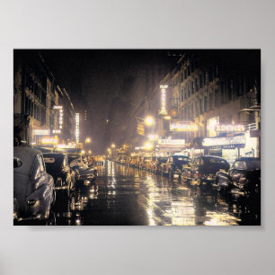 52nd Street, New York City, Vintage Poster