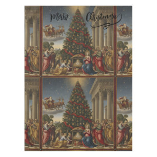 52x70 Cotton Nativity Christmas Tablecloth