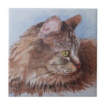 5352 Cat Tile by RuthGarrison at Zazzle