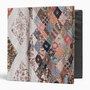 53:Detail of a patchwork quilt made by Mrs Binder