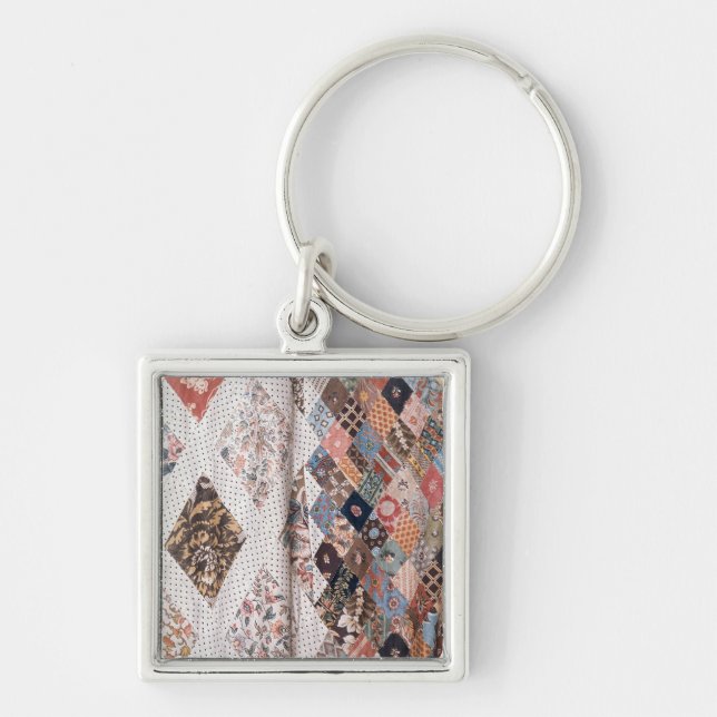 53:Detail of a patchwork quilt made by Mrs Keychain (Front)