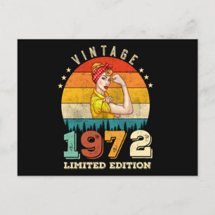 53 Year Old Bday 1972 Vintage 53rd Birthday Women Postcard