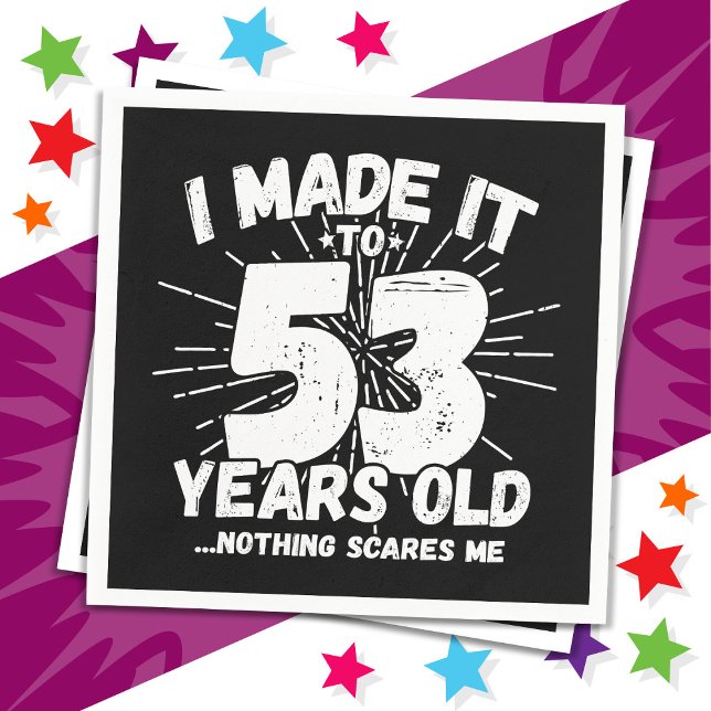 53 Year Old Sarcastic Meme Funny 53rd Birthday Napkins (Creator Uploaded)