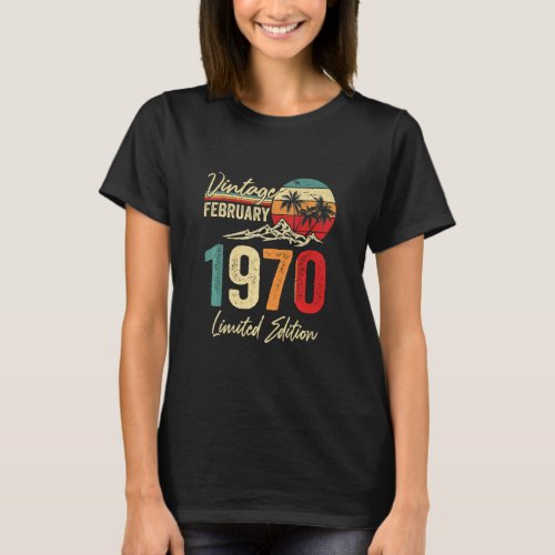 53 Year Old Vintage February 1970 53rd Birthday Me T_Shirt
