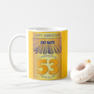 53 Year Sober Anniversary   Golden Ray 12 Step Coffee Mug