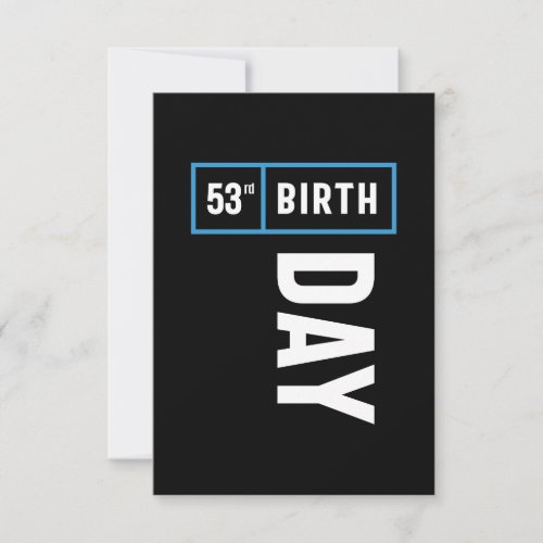 53 Years Old Birthday Gift RSVP Card