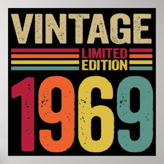 53 Years Old Gifts Vintage 1969 53th Birthday gift Poster