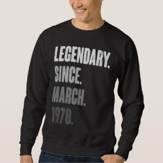 53 Years Old Vintage 1970 Birthday March 53rd Deco Sweatshirt