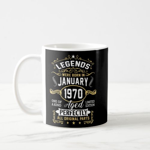 53 Years Old  Vintage January 1970 53rd Birthday  Coffee Mug