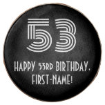 [ Thumbnail: 53rd Birthday - Art Deco Inspired Look "53", Name ]