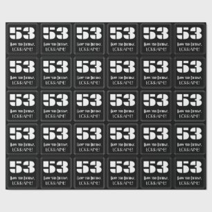 53rd Birthday: Art Deco Inspired Look "53" & Name Wrapping Paper