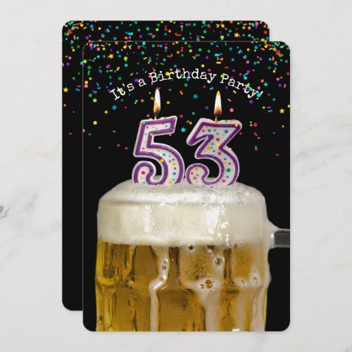 53rd Birthday Beer Party Invitation