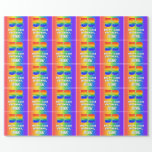 [ Thumbnail: 53rd Birthday: Colorful, Fun Rainbow Pattern # 53 Wrapping Paper ]
