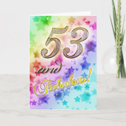 53rd birthday for someone Fabulous Card