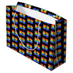 [ Thumbnail: 53rd Birthday: Fun Rainbow Event Number 53 Pattern Gift Bag ]