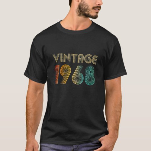53Rd Birthday Gift Men Women Vintage 1968 Retro 53 T_Shirt