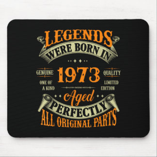 53rd Birthday Gift Vintage Legends Born In 1973 53 Mouse Pad
