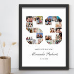 53rd Birthday Number 53 Custom Photo Collage Poster<br><div class="desc">Celebrate 53rd birthday with this personalized number 53 photo collage poster. This customizable gift is also perfect for wedding anniversary. It's a great way to display precious memories from your wedding and married life. The poster features a collage of photos capturing those special moments, and it can be customized with...</div>