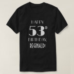 [ Thumbnail: 53rd Birthday Party - Art Deco Inspired Look Shirt ]