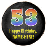 [ Thumbnail: 53rd Birthday - Rainbow Spectrum Pattern Number 53 ]