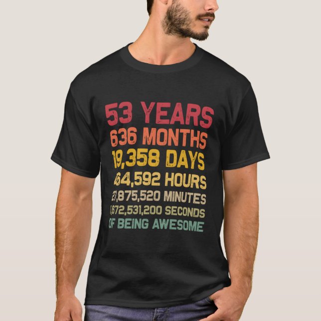 53Rd Countdown For 53 T-Shirt (Front)