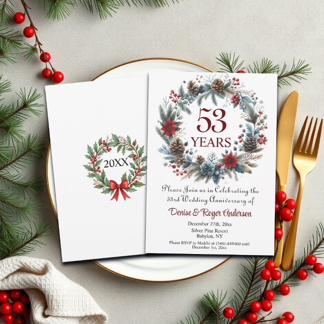 53rd Wedding Anniversary Winter Invitation (Creator Uploaded)