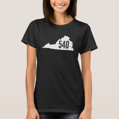 540 Virginia Area Code State Outline Pride T_Shirt