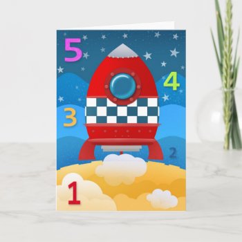 54321 Blast Off - Greeting Card by HannahChapman at Zazzle