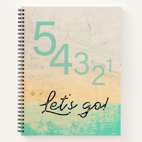 54321 Lets go Motivational technique modern Notebook