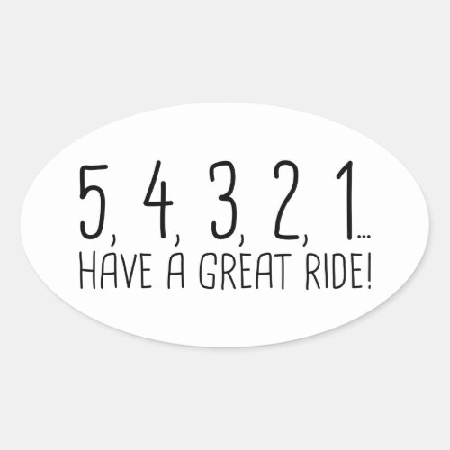 54321 OVAL STICKER