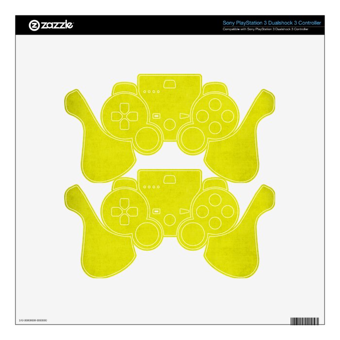 5453 SPORTS neon YELLOW BACKGROUND WALLPAPER DIGIT PS3 Controller Skin