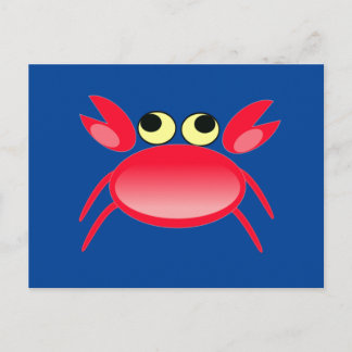 5486-red-crab-vector RED CRAB CARTOON VECTOR CUTE Postcard