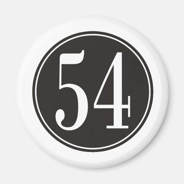 #54 Black Circle Magnet (Front)