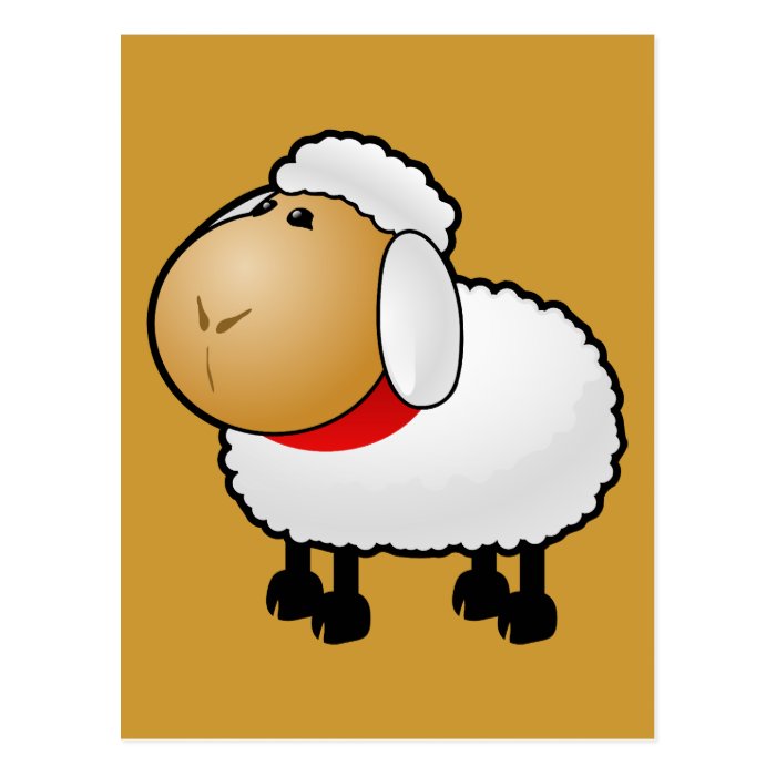 54 Free Cartoon Sheep Clipart Illustration Post Card