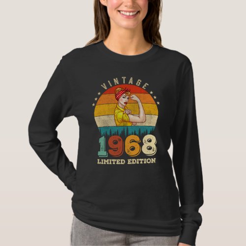 54 Year Old 1968 Vintage Women 54th Birthday Gift T_Shirt